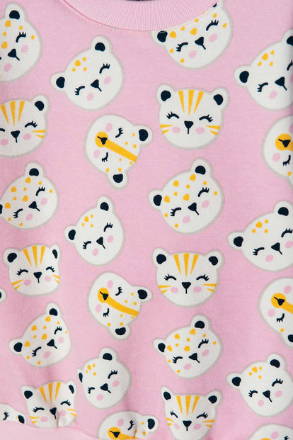 CONJUNTO DE LITTLEMIC CON PANTALÓN LARGO ROSADO PARA NIÑA 2T A 6T