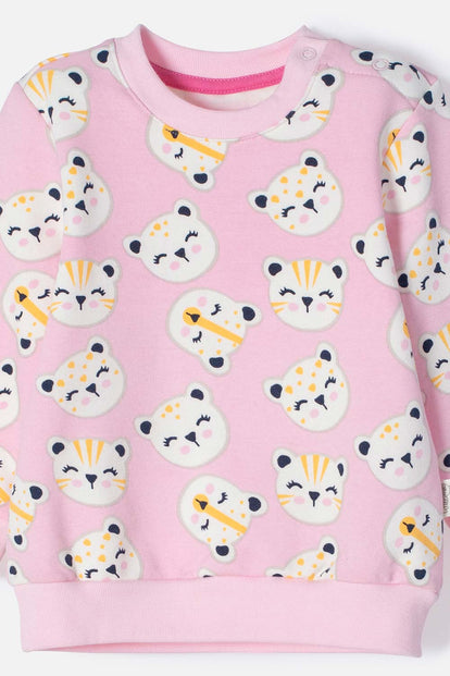 CONJUNTO DE LITTLEMIC ROSADO PANTALÓN LARGO PARA BEBÉ NIÑA