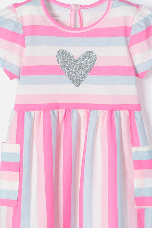 Card slide image -  VESTIDO DE LITTLEMIC MANGA CORTA PARA BEBÉ NIÑA