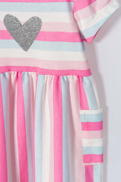 VESTIDO DE LITTLEMIC MANGA CORTA PARA BEBÉ NIÑA