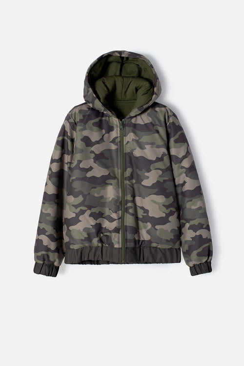 CHAQUETA DE MIC CON CIERRE VERDE PARA NIÑO