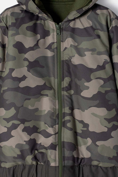 CHAQUETA DE MIC CON CIERRE VERDE PARA NIÑO
