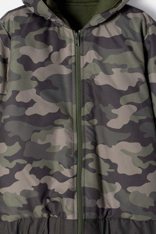 CHAQUETA DE MIC CON CIERRE VERDE PARA NIÑO