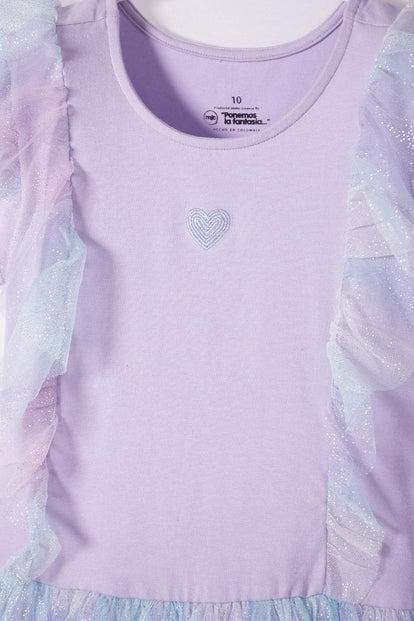 PIJAMA DE STITCH CON PANTALÓN LARGO MULTICOLOR PARA NIÑA 2T A 5T