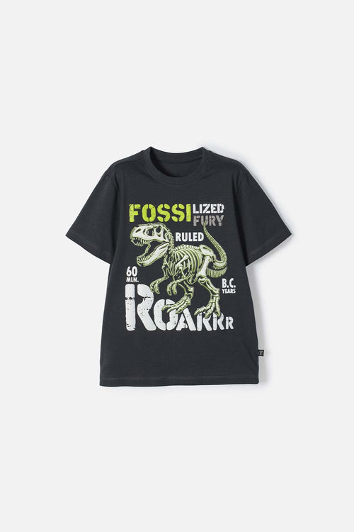 CAMISETA MIC MANGA CORTA GRIS GRAFITO PARA NIÑO