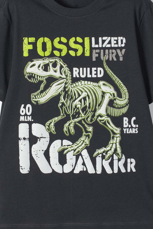 CAMISETA MIC MANGA CORTA GRIS GRAFITO PARA NIÑO