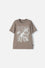 CAMISETA DE MIC MANGA CORTA TAUPE PARA NIÑO