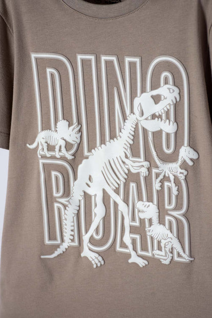 CAMISETA DE MIC MANGA CORTA TAUPE PARA NIÑO