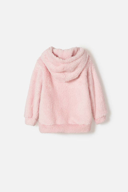 BUZO DE LITTLEMIC CON CAPUCHA ROSADO PARA NIÑA 2T A 5T