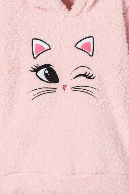 BUZO DE MIC CON CAPUCHA ROSA PARA NIÑA