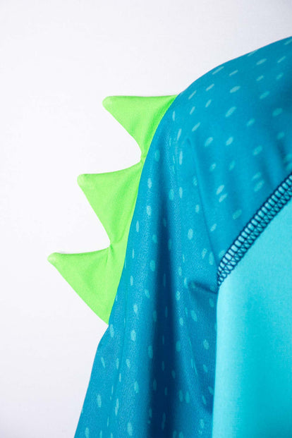 CONJUNTO DE BAÑO DE LITTLEMIC MANGA LARGA VERDE PARA NIÑO 2T A 5T