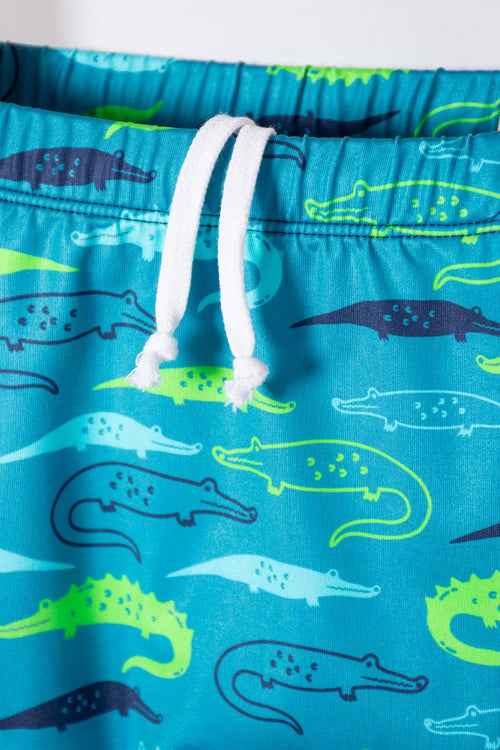 Card slide image -  CONJUNTO DE BAÑO DE LITTLEMIC MANGA LARGA VERDE PARA NIÑO 2T A 5T