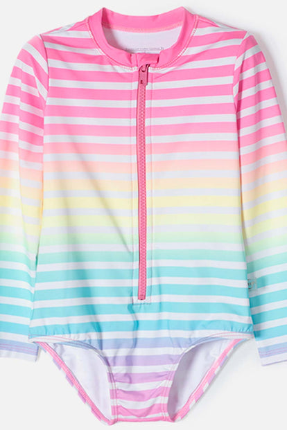  CONJUNTO DE BAÑO LITTLEMIC MANGA LARGA MULTICOLOR PARA NIÑA 2T A 5T