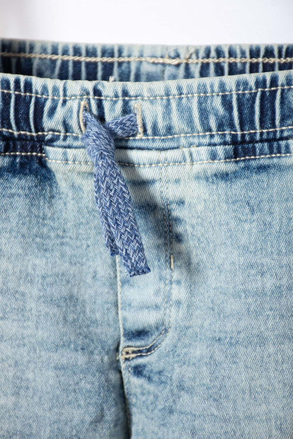  BERMUDA DE LITTLEMIC CON CORDÓN AZUL PARA NIÑO 2T A 5T