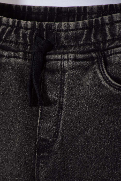 JOGGER DE LITTLEMIC CON BOLSILLOS NEGRO PARA NIÑO 2T A 5T