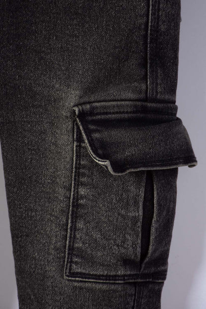 JOGGER DE LITTLEMIC CON BOLSILLOS NEGRO PARA NIÑO 2T A 5T