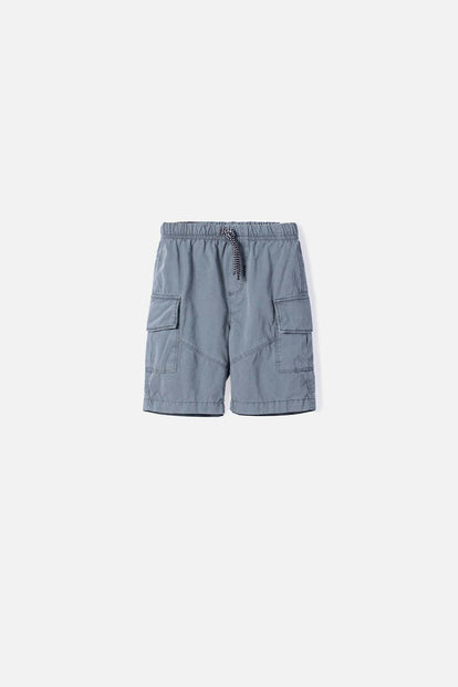  BERMUDA DE LITTLEMIC CON BOLSILLOS GRIS PARA NIÑO 2T A 5T