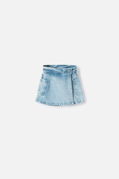 FALDA DE LITTLEMIC DENIM AZUL PARA NIÑA 2T A 5T
