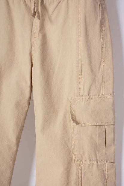 JOGGER DE LITTLEMIC CON CORDÓN CAQUI PARA NIÑA 2T A 5T