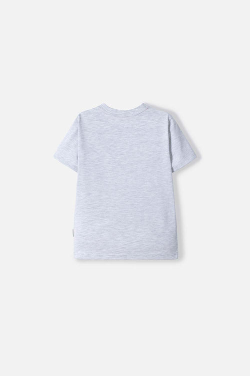 Card slide image -  CAMISETA LITTLEMIC GRIS MANGA CORTA PARA NIÑO 2T A 5T
