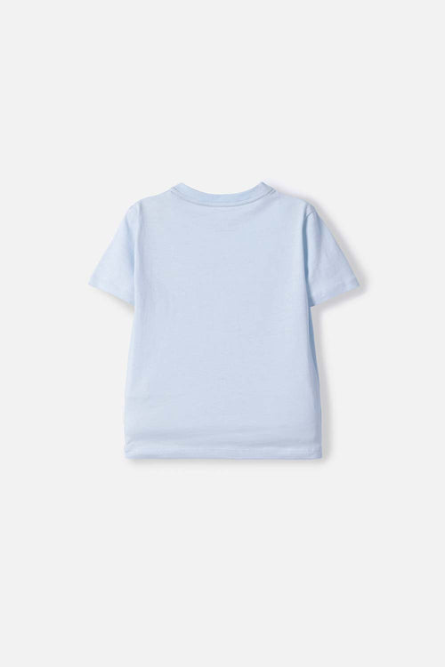 Card slide image -  CAMISETA LITTLEMIC AZUL CLARA MANGA CORTA PARA NIÑO 2T A 5T