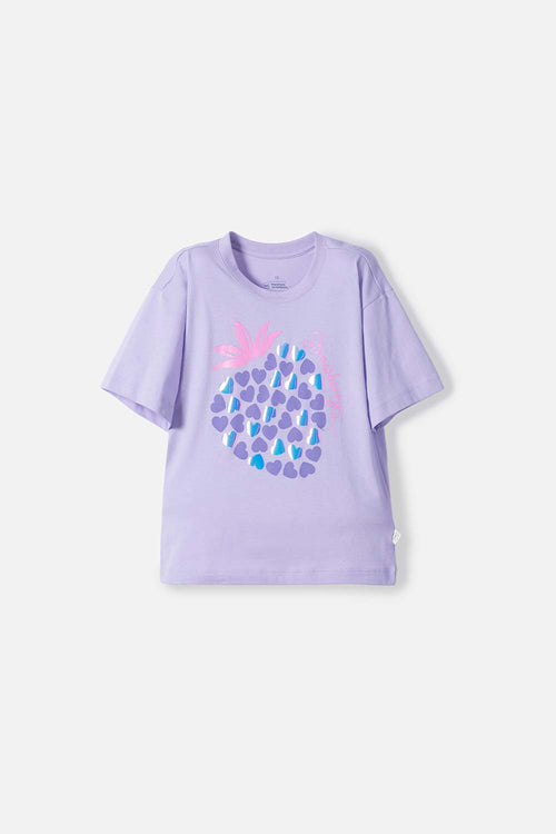 Card slide image -  CAMISETA DE MIC MANGA CORTA LAVANDA CLARO PARA NIÑA