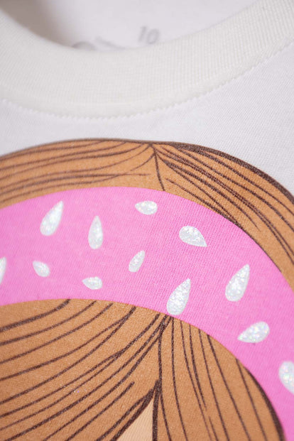 CAMISETA DE MIC MANGA CORTA MULTICOLOR PARA NIÑA