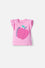 CAMISETA DE LITTLEMIC MANGA CORTA ROSADA PARA NIÑA 2T A 5T