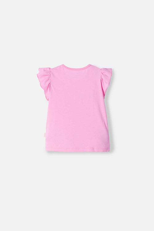 Card slide image -  CAMISETA DE LITTLEMIC MANGA CORTA ROSADA PARA NIÑA 2T A 5T