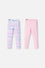 PACK X2 LEGGINS DE MIC MULTICOLOR PARA NIÑA 2T A 5T