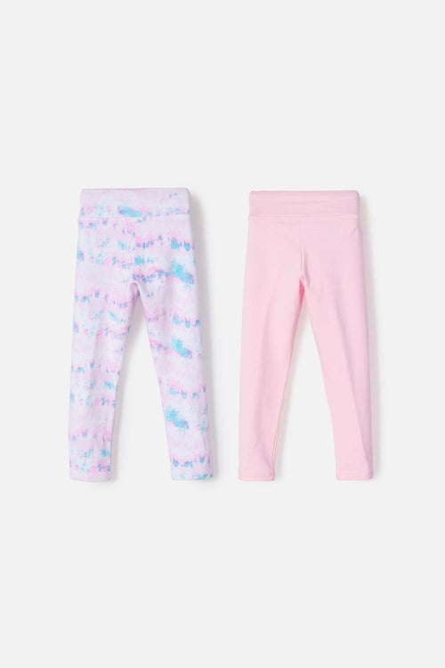 Card slide image -  PACK X2 LEGGINS DE MIC MULTICOLOR PARA NIÑA 2T A 5T