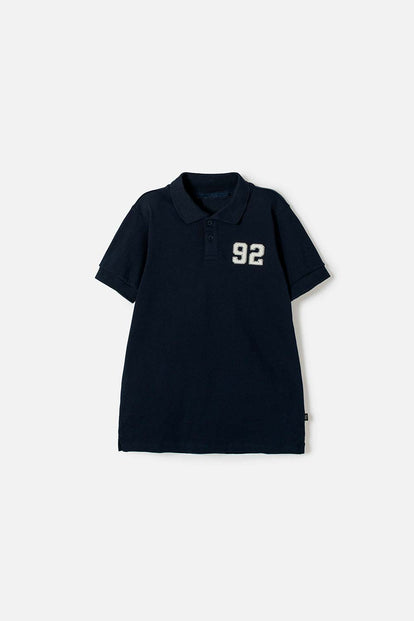 CAMISETA TIPO POLO DE MIC AZUL PARA NIÑO
