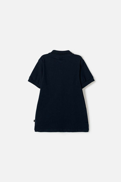 CAMISETA TIPO POLO DE MIC AZUL PARA NIÑO