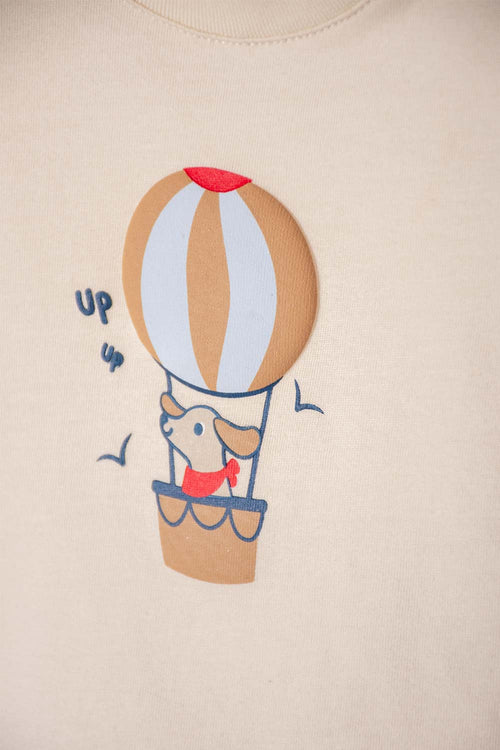 Card slide image -  CONJUNTO LITTLEMIC CAFÉ Y TAUPE DE PANTALÓN LARGO PARA BEBÉ NIÑO