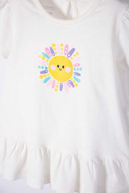 CONJUNTO LITTLEMIC MULTICOLOR DE CAMISETA ESTAMPADA PARA BEBÉ NIÑA