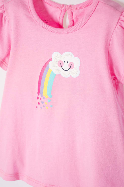 Card slide image -  CONJUNTO LITTLEMIC MULTICOLOR MANGA CORTA PARA BEBÉ NIÑA