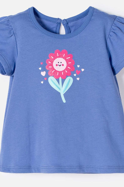 CONJUNTO LITTLEMIC MULTICOLOR ESTAMPADO EN FRENTE PARA BEBÉ NIÑA