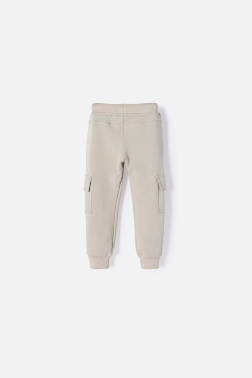 JOGGER LITTLEMIC CON CORDÓN CAFÉ PARA NIÑO 2T A 5T