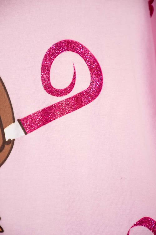 Card slide image -  CAMISETA DE CAPYBARA ROSA PASTEL MANGA CORTA PARA NIÑA