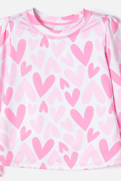 VESTIDO DE BAÑO LITTLEMIC MULTICOLOR MANGA LARGA PARA NIÑA 2T A 5T