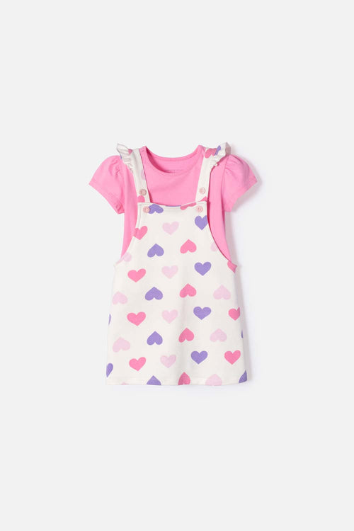 Card slide image -  VESTIDO TIPO JARDINERA DE LITTLEMIC MULTICOLOR PARA NIÑA 2T A 5T