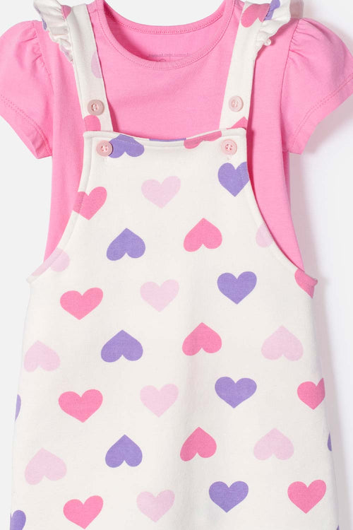Card slide image -  VESTIDO TIPO JARDINERA DE LITTLEMIC MULTICOLOR PARA NIÑA 2T A 5T