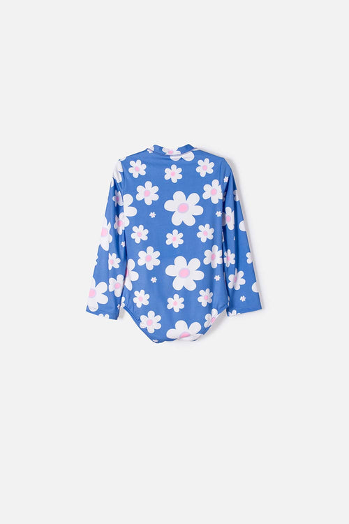 Card slide image -  VESTIDO DE BAÑO LITTLEMIC MULTICOLOR ENTERIZO MANGA LARGA PARA NIÑA 2T A 5T