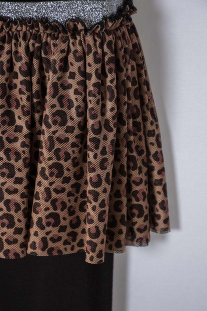 CONJUNTO DE MIC CON FALDA EN BOLERO MARFIL PARA NIÑA