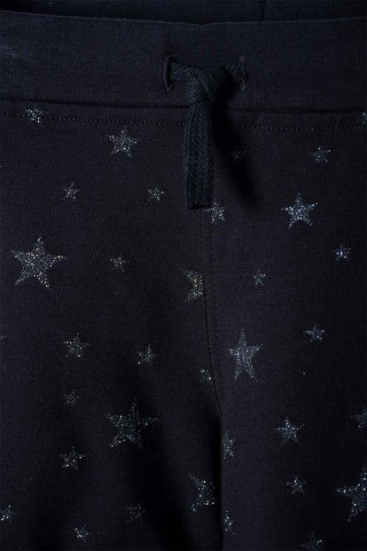 SHORT DE MIC CON CORDÓN NEGRO PARA NIÑA