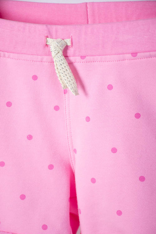 SHORT DE MIC CON CORDÓN ROSADO PARA NIÑA