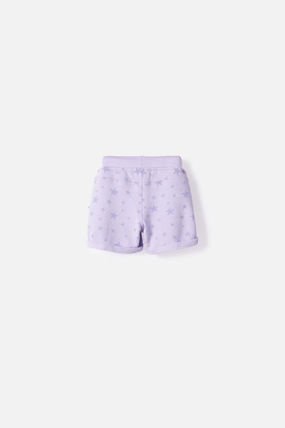 SHORT DE LITTLEMIC CON CORDÓN LAVANDA PARA NIÑA 2T A 5T