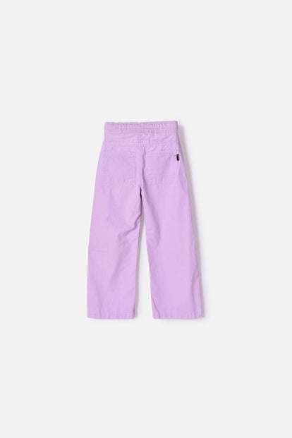 JOGGER DE LITTLEMIC CON CORDÓN LILA PARA NIÑA 2T A 5T