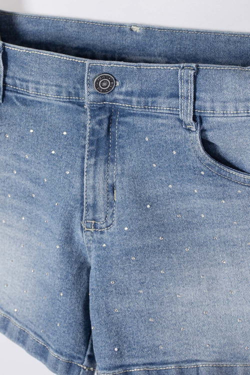 SHORT DE MIC AZUL PARA NIÑA