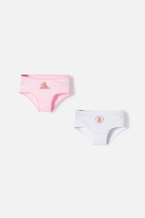 Card slide image -  PACK X2 PANTIES DE CAPYBARA ROSA Y BLANCO PARA NIÑA